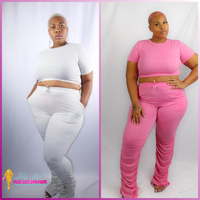 Lounge with me Crop & Slouched Pants Set